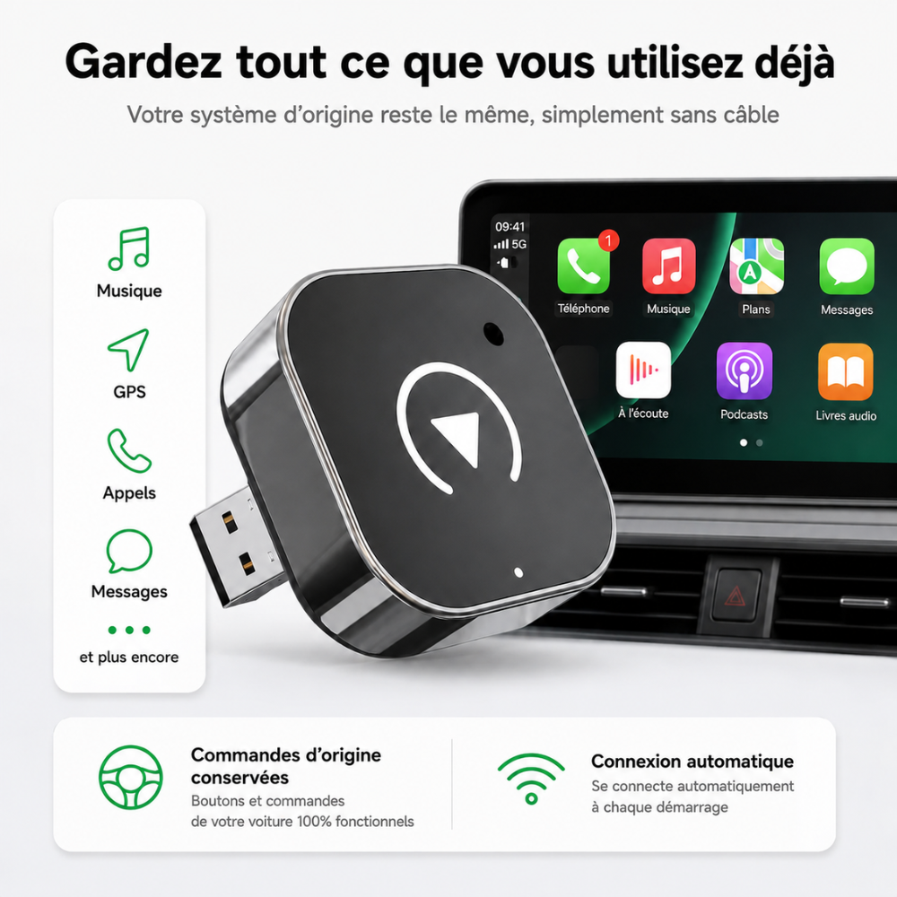 Clé Carplay Sans Fil